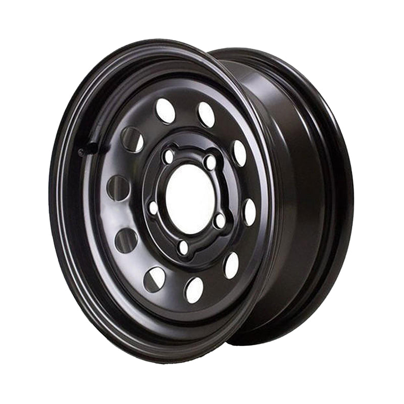 Black MOD trailer wheel, 5-lug pattern, by Dexstar, offered with free shipping by Ride or Die Tire.