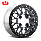 Vision 346 BL Storm Beadlock UTV forged aluminum premium performance wheel in black and milled/machined aluminum accent finish, available in 4x137, 4x156, 5x4.5, and 6x5.5 bolt patterns, 15" wheel sizes, and offered with free shipping.