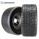 Main photo featuring the heavy duty utility Michelin XTweel airless tire in 18x8.5-10 or 205/50-10 size with 4x4 bolt pattern, designed for utility carts and zero turns, offered with free shipping, Part #78245.