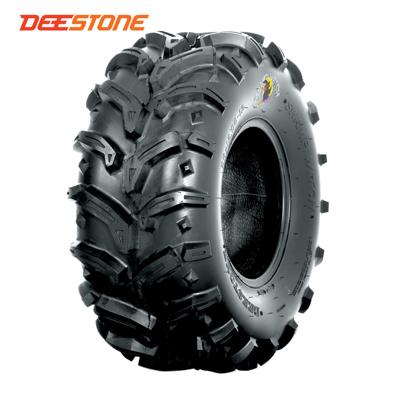 Deestone D932 Swamp Witch 6-ply heavy duty bias mud and swamp ATV and Quad tire, 25x8-12 and 25x10-12 sizes, sold with free shipping by Ride or Die Tire.