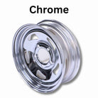 Dexstar Chrome Directional Steel Trailer wheel angled