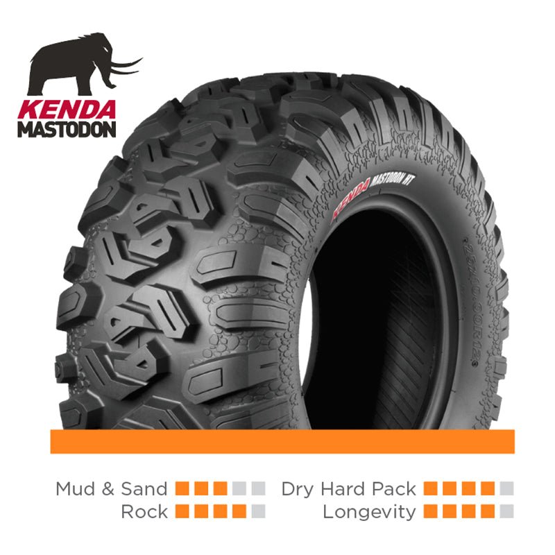 8 Ply Kenda Mastondon HT K3201 UTV / ATV tire application chart.