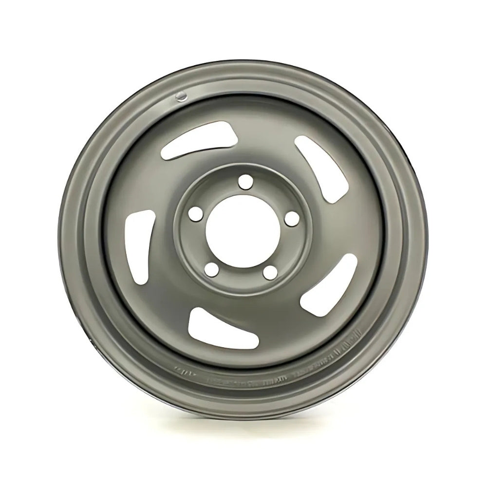 Dexstar Silver Directional Steel Trailer wheel front facing