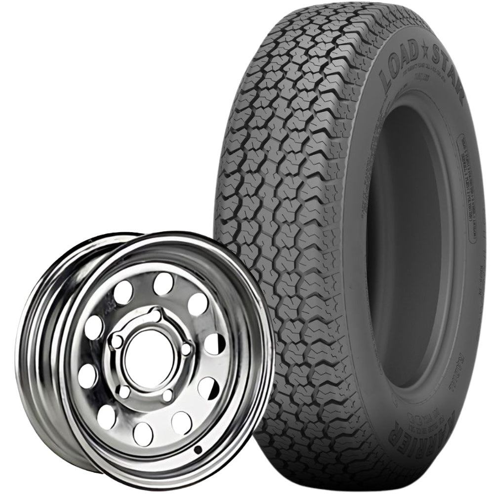 Kenda Loadstar Bias K550 Trailer Tire and 13" MOD Steel Trailer Wheel Combo  - Galvanized