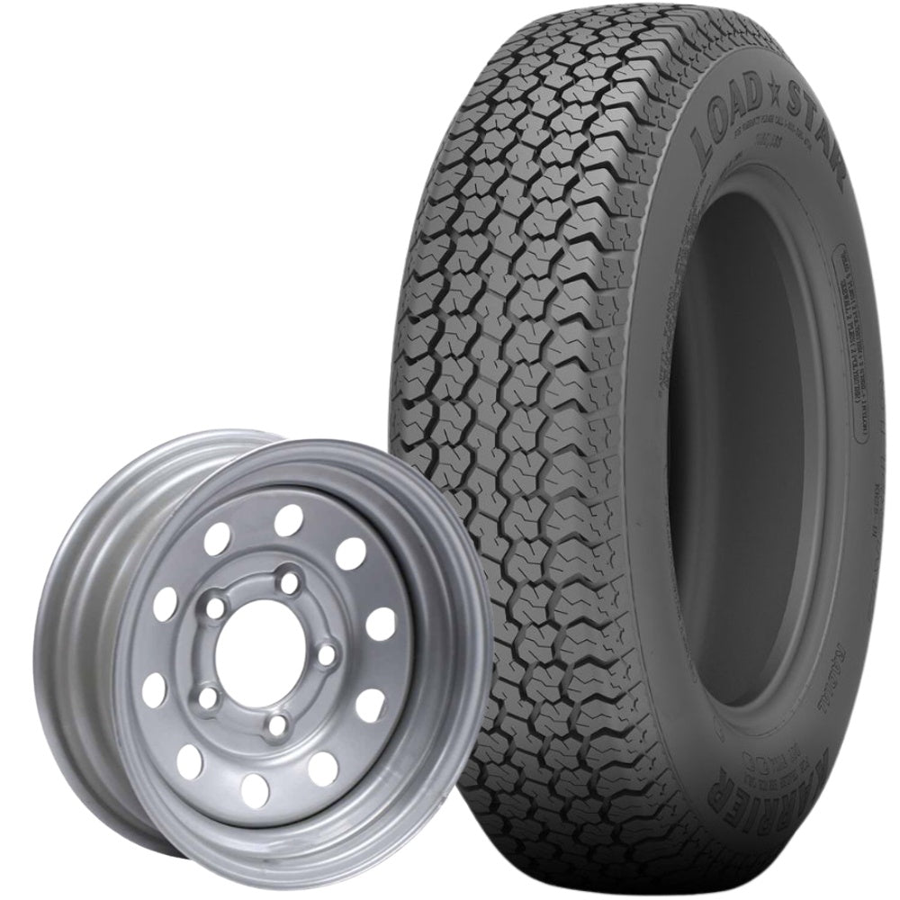 Kenda Loadstar Bias K550 Trailer Tire and 13" MOD Steel Trailer Wheel Combo  - Silver