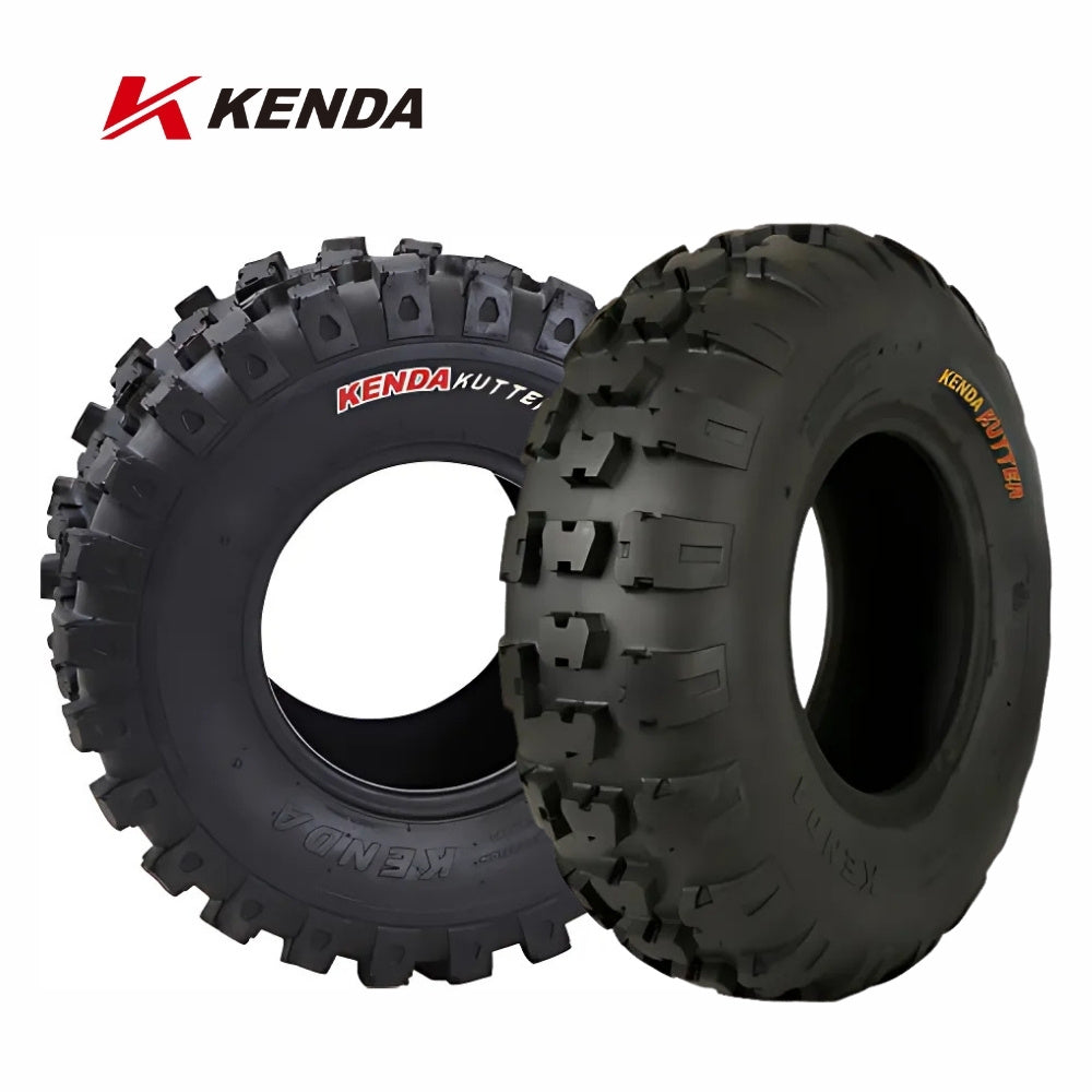 Kenda Kutter Front and Rear tires with Kenda Logo