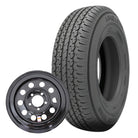 Kenda® Karrier (KR35) ST205/75R15 Radial Trailer Tire (Load Range C) - 15"x5" Steel MOD Black Wheel (5 on 5.0 Bolt Pattern)