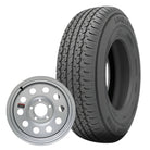 Kenda® Karrier (KR35) ST205/75R15 Radial Trailer Tire (Load Range C) - 15"x5" Steel MOD Silver Wheel (5 on 5.0 Bolt Pattern)