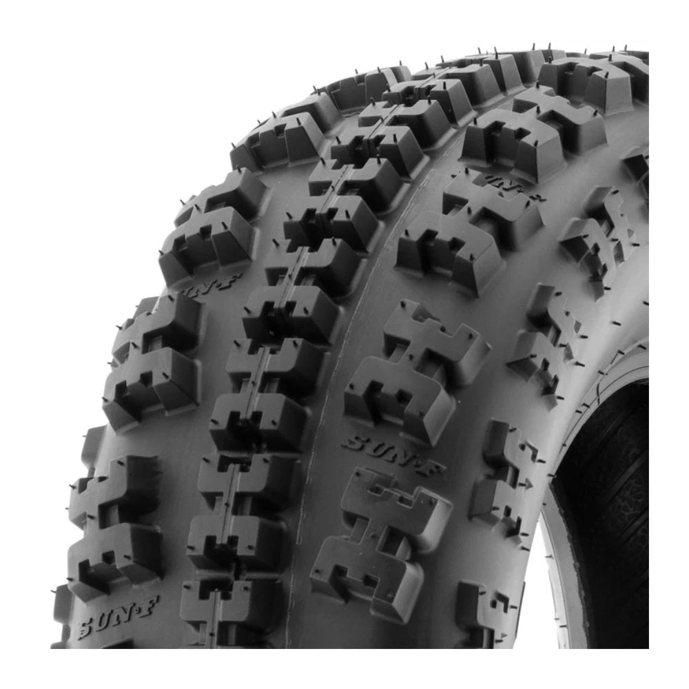 SunF® A-027 ATV Tire (Sport) | 6-Ply Front tire tread close up