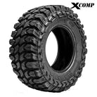 Real product photo of angled high performance 10-ply steel belted radial (SBR) NHS-rated all-terrain UTV and SXS high performance segmented mold technology tire, available in 14" and 15" rim sizes, all offered with free shipping.