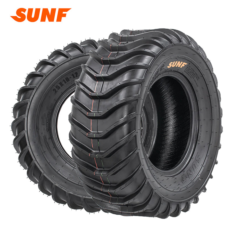 SunF® A061 Paddle (Sand/Mud) ATV / UTV Tire | 6-Ply front and rear tires with SunF logo in 12-inch wheel sizes with free shipping.