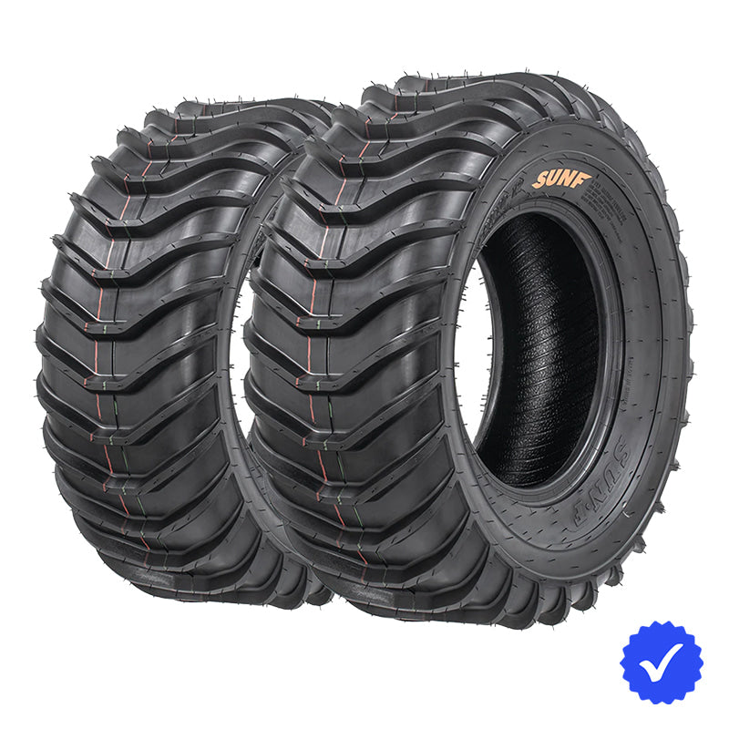 Set of 2 (Pair) of SunF A061 sand and mud paddle tires available in 12 inch wheel sizes, designed for ATVs and UTVs, made with 6-ply bias construction and offered with free shipping by Ride or Die Tire.