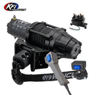 3,500 pound rating KFI AS-35 standard model UTV, ATV winch with 50' synthetic cable, handheld corded remote, heavy duty solenoid, handlebar mounted rocker switch, featuring free shipping.