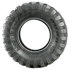 Full sidewall view of the Duro Frontier UTV tire, model DI2037, displaying the wrap-around lug design and alligator/crocodile skin design on the casing between the lugs.