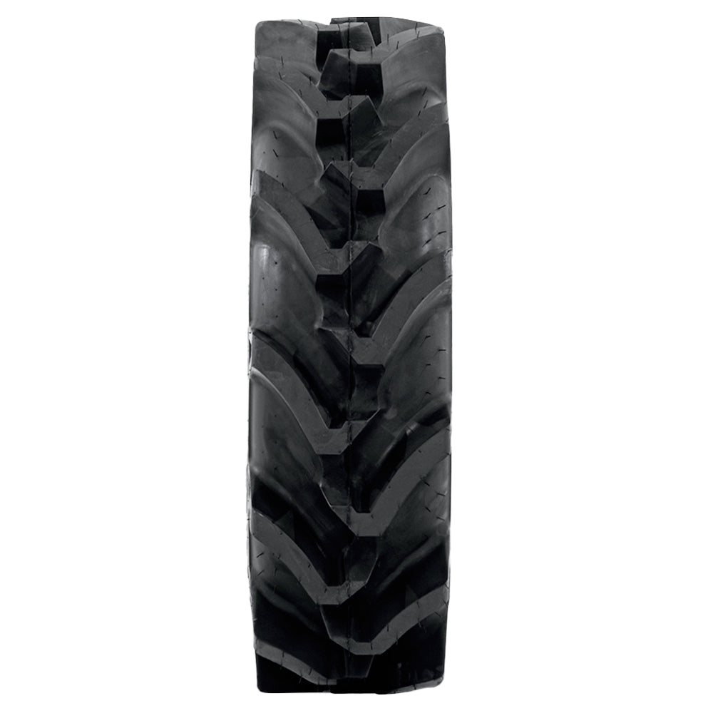High quality view of the ag tread design and bar lugs on the EFX MotoHavok bogger and mud tire for UTVs and Side-by-Sides, with deep 2"+ tractor style lugs in a checkmark design, and offered in tire sizes ranging from 27" to 45" tall.