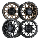 New product line of the Falcon X1 UTV/SXS wheels available in 14" and 15" sizes as well as Matte Bronze and Matte Black finishes.