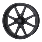 Angled view of the model 556 UTV and SXS wheel in stealth/matte black finish and 20" diameter.