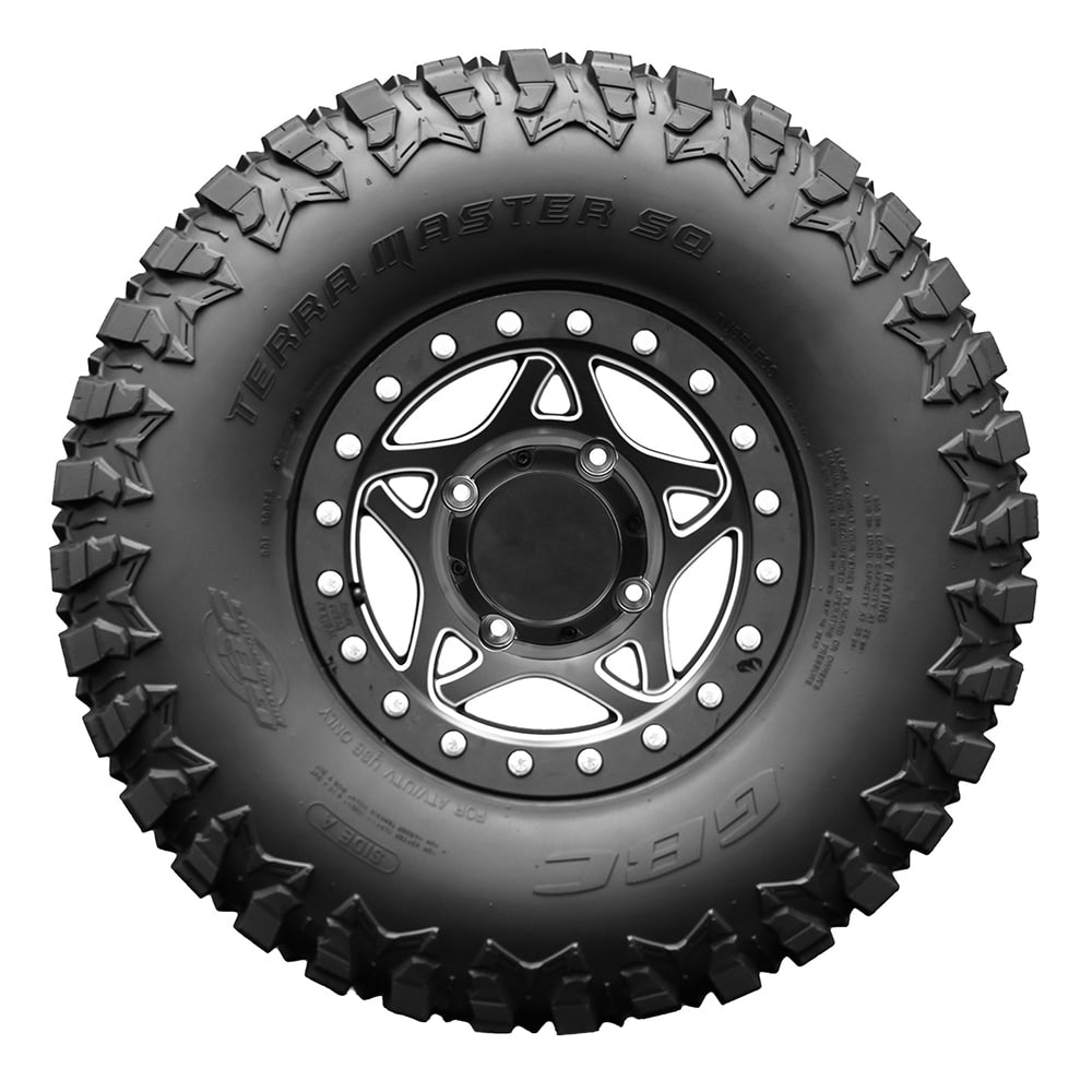 Sidewall feature and photo of GBC Kanati Terra Master SQ powersports tire.