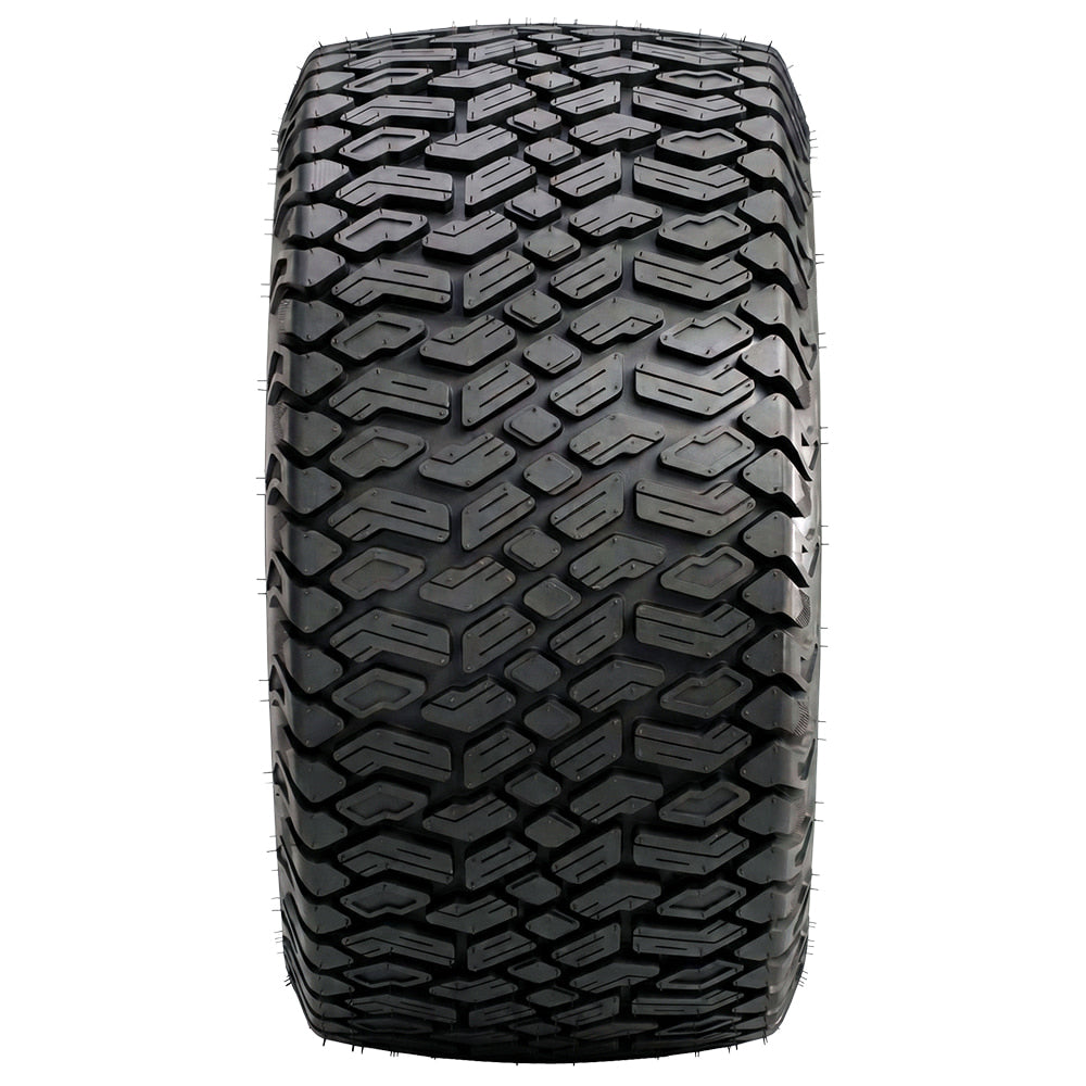 Full tread pattern view of the all new Carlisle / Goodyear Softrac Pro lawn, garden, and turf tire designed for UTV, ZTR, and garden tractors, featuring a high traction tread pattern design, and heavy duty 4-ply construction with robust load ratings, sold with fast and free shipping.
