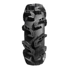 Tread view of the extra deep 2" hooked and angled lugs of the Interco Gorilla Silverback MT2 extreme mud off road tire designed for 14" and 15" rims.