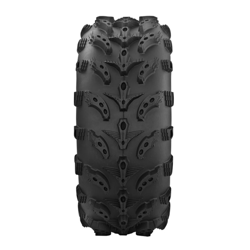 Directional tread pattern of Interco Swamp Lite ATV tire close-up.