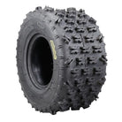 Angled view of ITP Holeshot XCR rear ATV tire, 20x11-9.