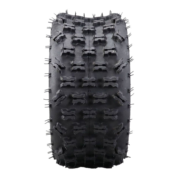 View of tread pattern on ITP Holeshot XCR rear ATV tire, 20x11-9.