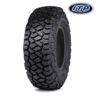 Angled view of ITP Intersect 8-ply Radial UTV and Side-by-side high performance tire with all terrain tread pattern available in 14" and 15" wheel sizes.