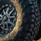 ITP Intersect all-terrain 8-ply radial tire mounted on ITP wheel on SxS.