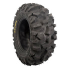 Angled view of the ITP Blackwater Evolution Radial 8-Ply UTV and ATV tire, designed with extreme puncture resistance, high traction, and smooth ride, offered with free shipping, available in 12" and 14" rim sizes.