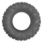 View of the sidewall design and profile on the ITP Terra Cross 25x8r12 radial all-terrain UTV and ATV tire.