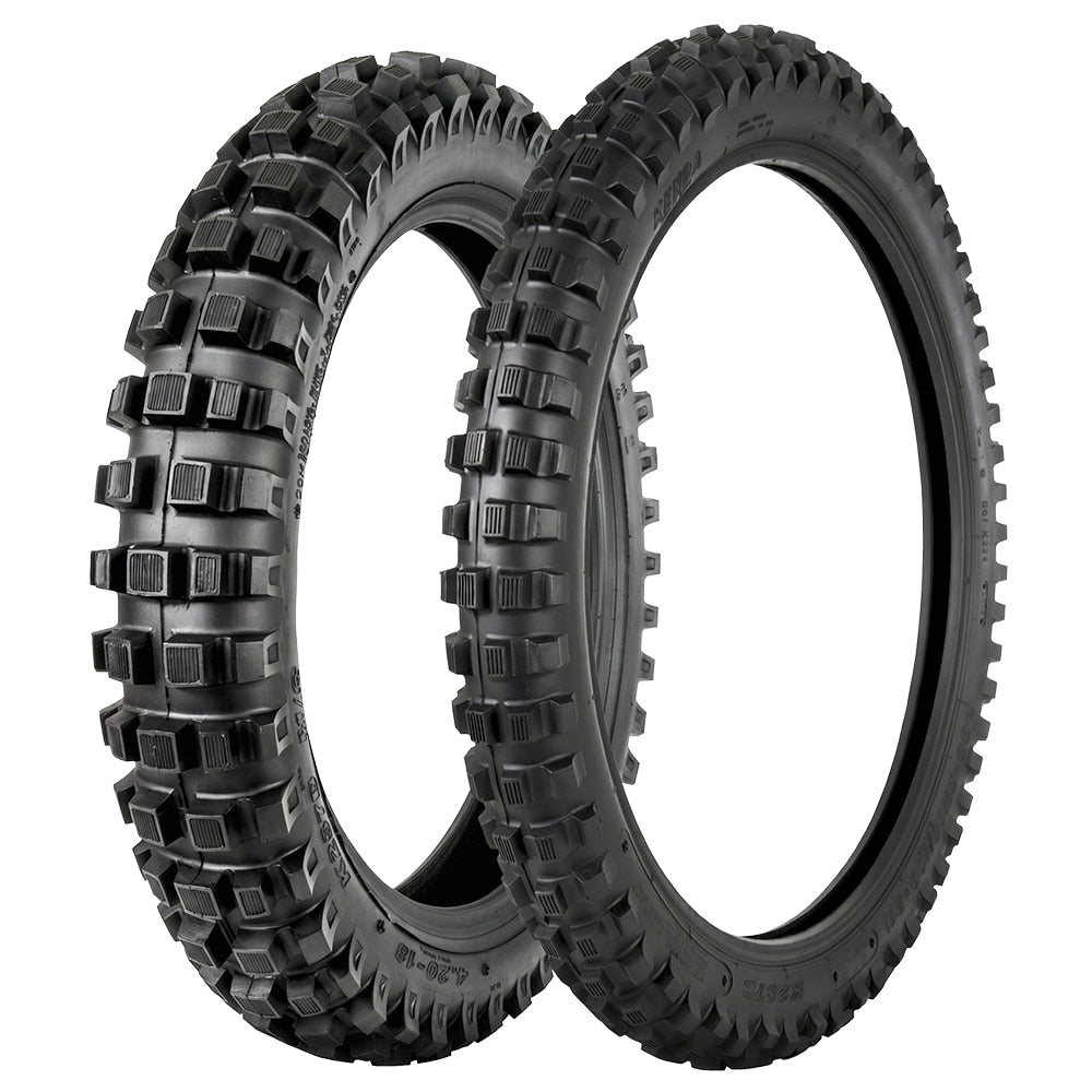 Main product image view of the Kenda K257d Klassic motorcycle mx tire, designed with a vintage look, and high traction 4 to 5 knobby design, available in DOT, tube type tire, sold by authorized Kenda dealer Ride or Die Tire.