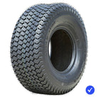 Angled view of the OEM and Aftermarket Super Turf K500 tire from Kenda, manufactured with tough bias ply construction and lawn friendly classic lug pattern design with siping for better traction, offered with fast and free shipping.