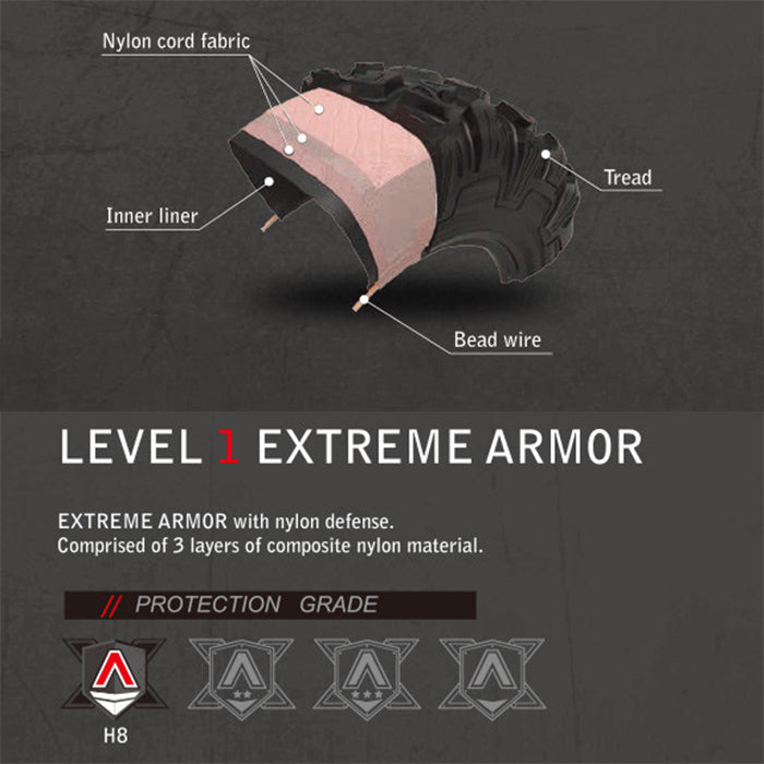 Xtreme Armor rating for ATV Quad high performance replacement tire.