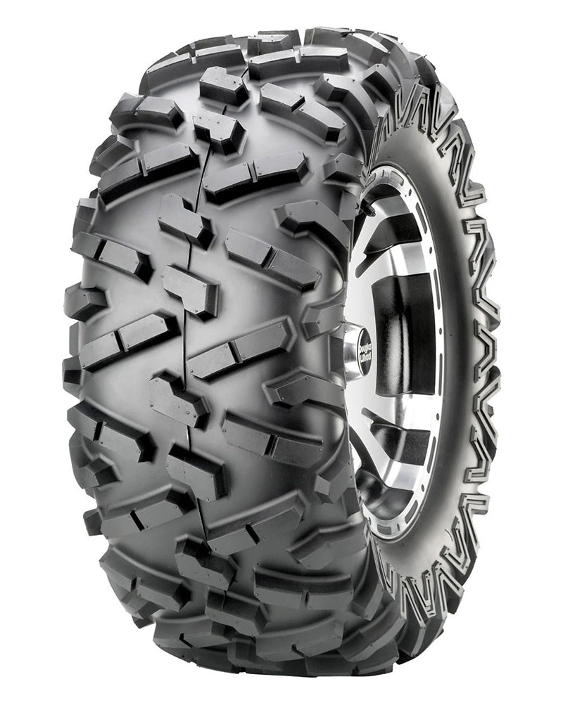 Mounted Maxxis Bighorn ATV/UTV and side-by-side replacement 6-ply radial tires, designed for 11", 12", and 14" diameter rims.