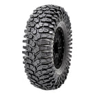 Angled view of the 8-ply Roxxzilla UTV tire by Maxxis, mounted on a wheel, wheel not included.