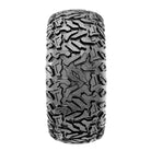 View of the industrial all-purpose work 6-ply bias rear tire designed for UTVs and ATVs, model Maxxis Workzone, offered with free shipping by Ride or Die Tire.