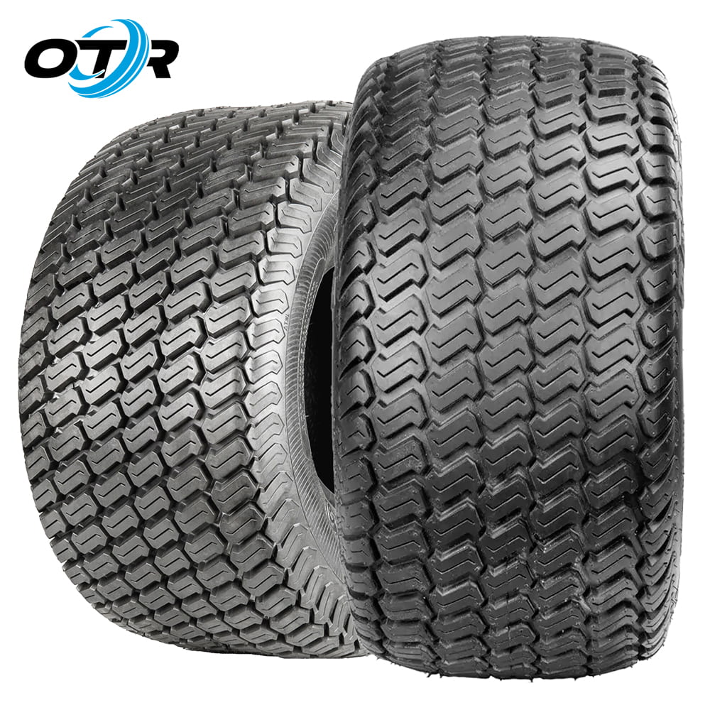 Main listing photo of the OTR Grass Master lawn and turf collection of tires for many sizes and rim diameters, featuring the classic s-style tread blocks and offered in many different ply ratings, sold by Ride or Die Tire.