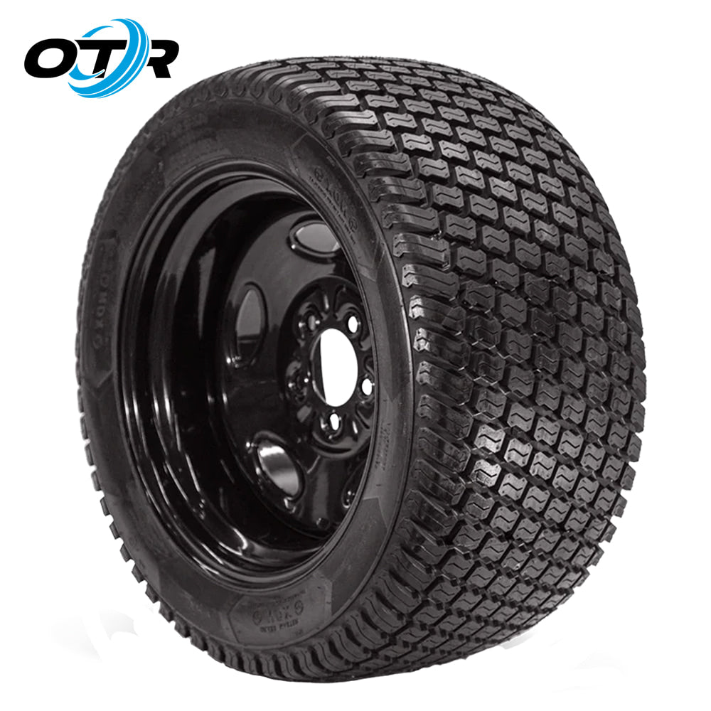 Alternate product photo view of the OTR Grassmaster NDX Air-less lawn, turf, and utility tire, designed to never go flat and eliminate downtime, available in 24" and 26" overall height and all offered with fast and free shipping from Ride or Die Tire.