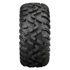 Full tread pattern view of the QBT454 Quadboss 6-ply Radial UTV and SXS tire, showcasing the high traction opposed and angled tread bars similar to the classic Maxxis Bighorn tread style, built with rugged 6-ply construciton and strong sidewall, offered in 12" and 14" rim sizes.