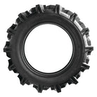 Full sidewall view of the QBT608 UTV and SXS portal lift tire by Quadboss with tough Bias 6-ply construction and rim guard designed to protect wheels from damage, offered in 29" tall to 40" tall sizes for large machines made for mud, bogs, and swamps.