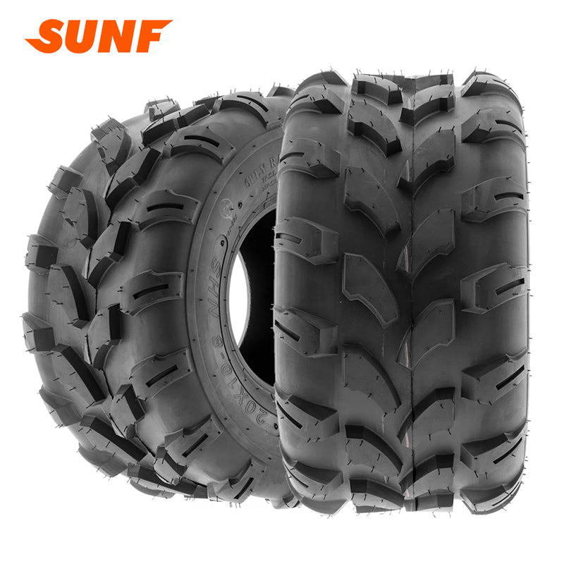 Economical high quality ATV 6-ply tires by SunF, designed for 8" rims and available individually or a set of 2, with free shipping from Ride or Die Tire, model A003.