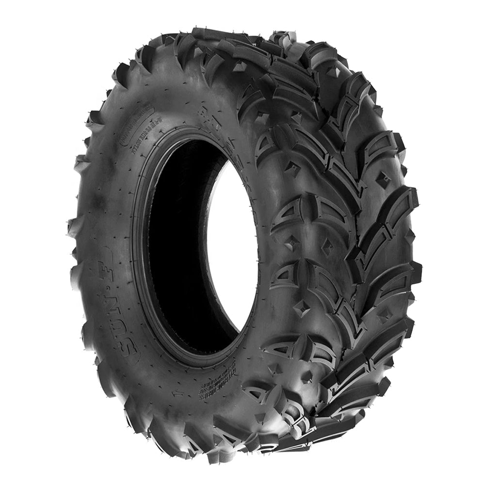 Individual / Single SunF A024-1 front atv and utv tire in 25x8-12 size, featuring directional mud all-terrain design and 6-ply bias rating, great price and offered with fast and free shipping.