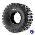 Angled view of the SunF® A-027 ATV Tire (Sport) 23x11-9 bias 6-Ply tire, offered with free shipping from Ride or Die Tire.