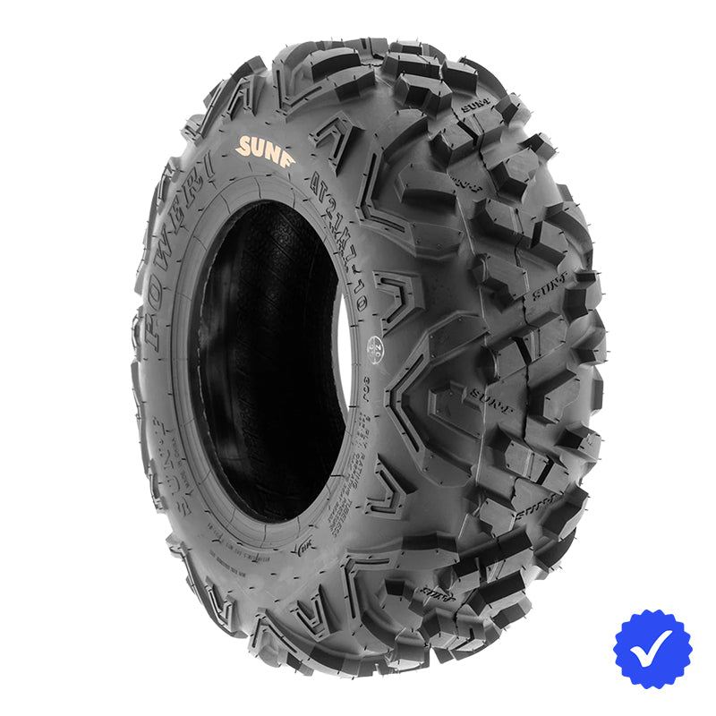 Individual / single A051 Power 2 tire by SunF, designed similar to Maxxis Bighorn style, with heavy duty 6-ply construction in 6", 7", 8", 9", 10", 11", and 12" wheels sizes, and offered with free shipping from Ride or Die Tire.