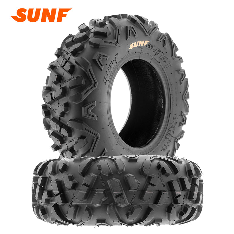 SunF® A051 Power II ATV / UTV Tire set w/ SunF full color sidewall logo and offered with free shipping by Ride or Die Tire, available individually or in sets of 2 / pairs.