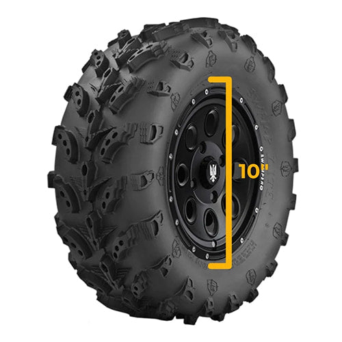 Full collection and variety of ATV and UTV all-terrain and off-road tires designed for 10 inch wheels and rims - main photo.
