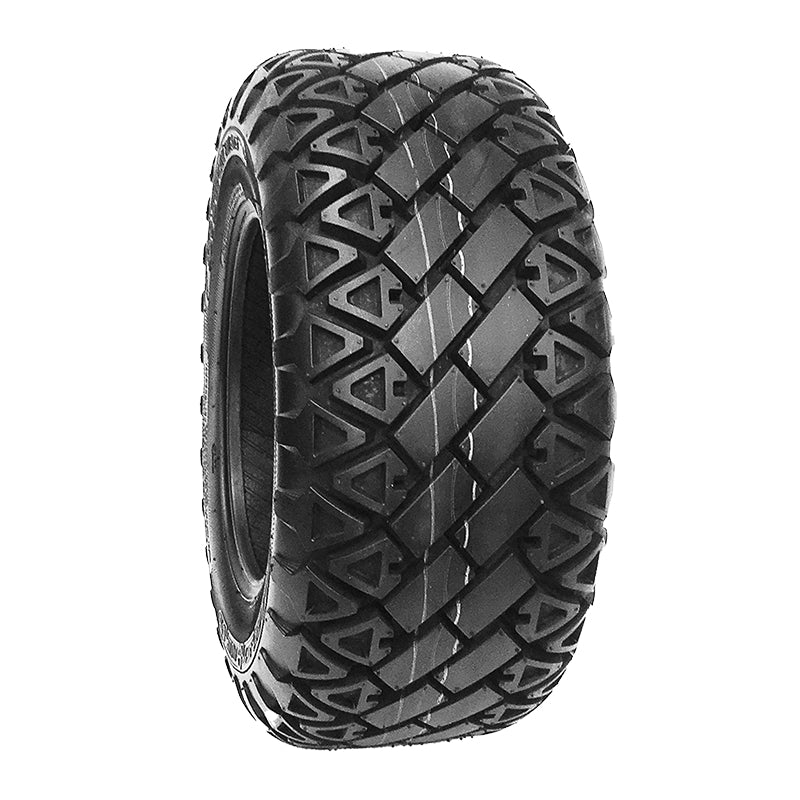 Alternate view of the 350 Super Mag tire designed for Kubota models and other heavy duty RTV and UTV models, designed to be pavement friendly and reduce rolling resistance on asphalt and concrete while retaining durability for the worksite.