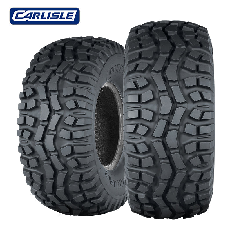 Heavy duty Carlisle WorkMate 8-ply bias utility tire with strong load and speed rating, puncture resistance, offered with free shipping, in 23x11-10 size, Item #6P16361.