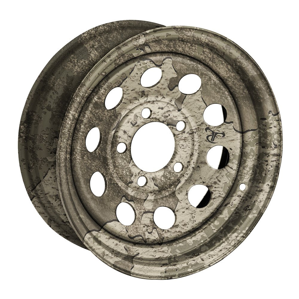 Kenda TrueTimber MOD camo trailer wheel in 14" diameter and 4x5.5" bolt pattern.